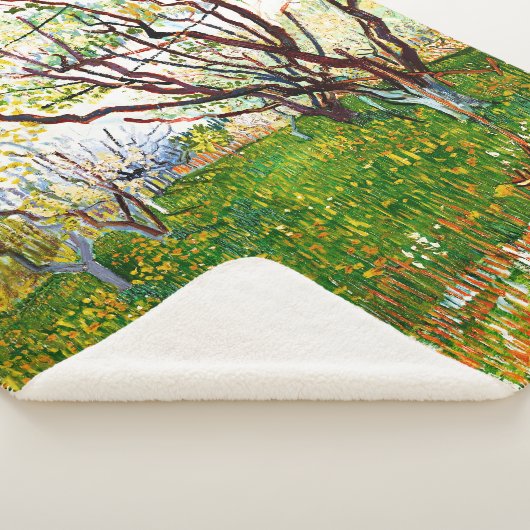 The Flowering Orchard (1888) door Vincent Van Gogh Sherpa Deken (3/4)