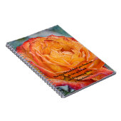 The Flowers of Faith Oranje Roos Love Patience Jou Notitieboek (Rechterzijde)