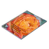 The Flowers of Faith Oranje Roos Love Patience Jou Notitieboek (Linkerzijde)