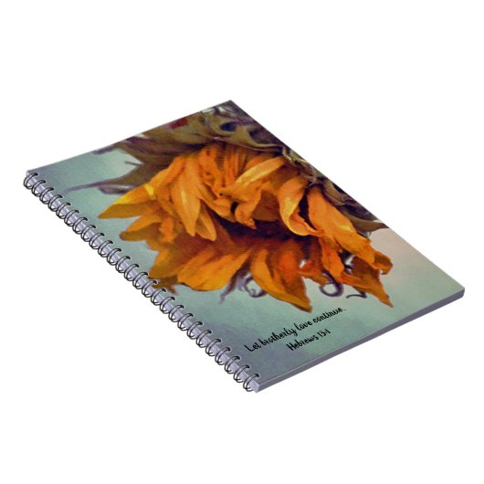 The Flowers of Faith Sunflower Art Love Prayer Jou Notitieboek (Rechterzijde)