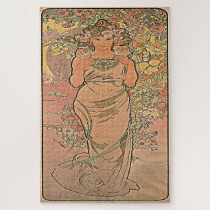 The Flowers - Roos: Art Nouveau van Mucha Edition Legpuzzel