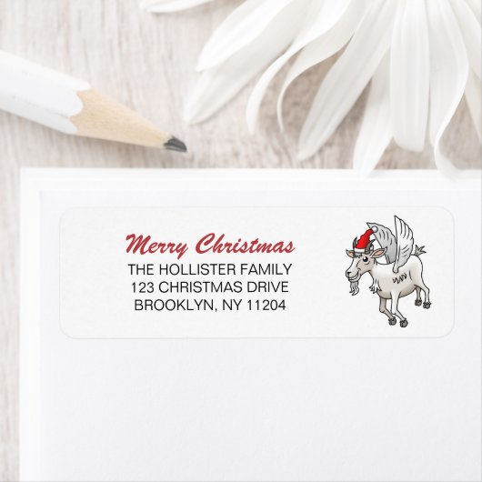 The Flying Christmas Goat Etiket (Insitu)