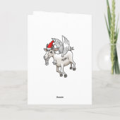 The Flying Christmas Goat Feestdagen Kaart (Achterkant)