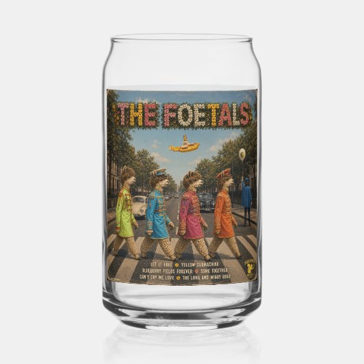 The Foetals: een Parodie Blikvorm Glas (Voorkant)