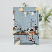 "The Folding Garden" van W Heath Robinson Bedankkaart (Staand voorkant)