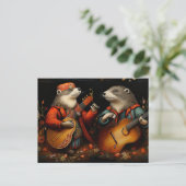 The Folk Art Otter Duet Band Briefkaart (Staand voorkant)