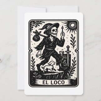 The Fool Tarot Card Art Print Kaart