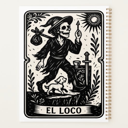 The Fool Tarot Card Art Print Planner (Achterkant)