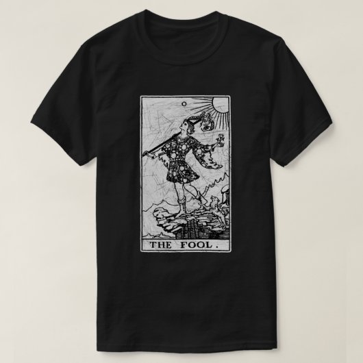 The Fool Tarot Card - Major Arcana - fortuin telli T-shirt (Design voorkant)