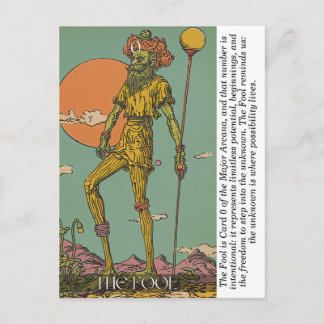 The Fool Tarot Card Mystical Major Arcana Art  Briefkaart