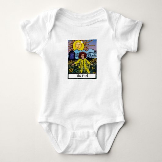 "The Fool" Tarot Kaart Baby uit één stuk Romper (Voorkant)