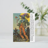 The Fool Tarot Retro Mystical Major Arcana Art  Briefkaart (Staand voorkant)