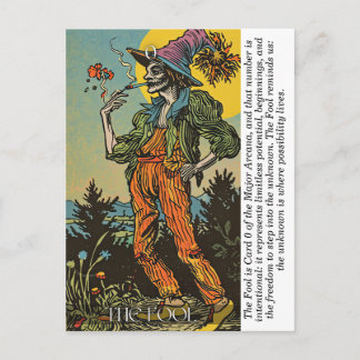 The Fool Tarot Retro Mystical Major Arcana Art  Briefkaart