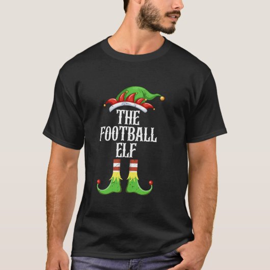 The Football Elf Family Matching Group Christmas X T-shirt (Voorkant)