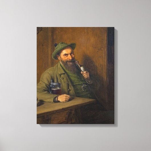 The Forest Ranger (door Eduard von Grützner) Canvas Afdruk (Voorkant)