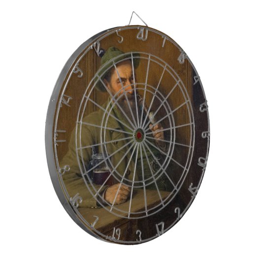 The Forest Ranger (door Eduard von Grützner) Dartbord (Voorkant Links)