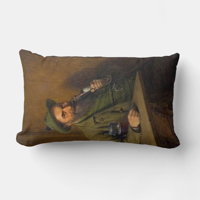 The Forest Ranger (door Eduard von Grützner) Kussen (Voorkant)