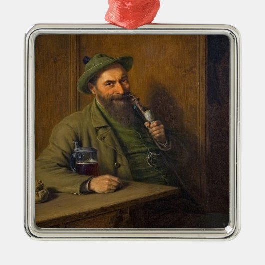 The Forest Ranger (door Eduard von Grützner) Metalen Ornament (Voorkant)