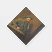 The Forest Ranger (door Eduard von Grützner) Servet (Hoek)