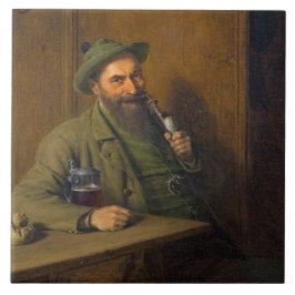 The Forest Ranger (door Eduard von Grützner) Tegeltje