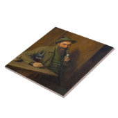 The Forest Ranger (door Eduard von Grützner) Tegeltje (Zijkant)