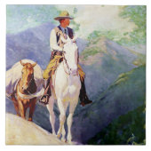 "The Forest Ranger" van W Herbert Dunton Tegeltje (Voorkant)