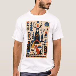 The Forest Remembers – Geometrisch Kunst T-Shirt