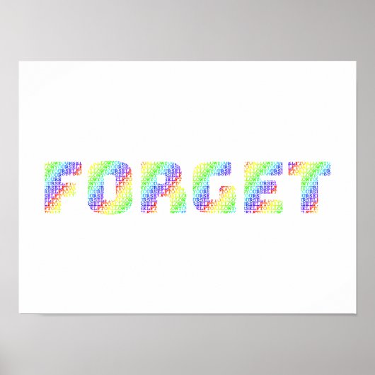 The Forgiveness Art: Allow Yourself to FORGET Rain Poster (Voorkant)