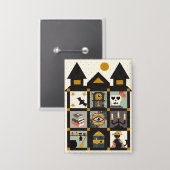 The Forgotten Rooms Quilt langs knop Button (Voorkant / Achterkant)