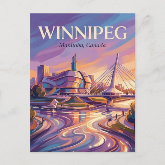 The Forks Canada wordt vertaald als: Briefkaart (Voorkant)