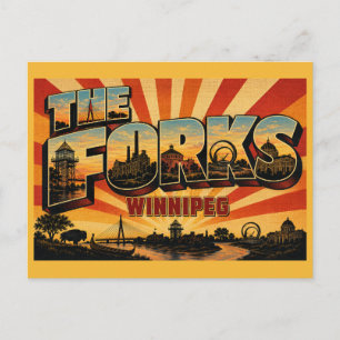 The Forks Winnipeg Historische Vergaderplaats Briefkaart