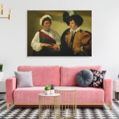 The Fortune Teller, c.1596-97 Canvas Afdruk (Insitu (Woonkamer))