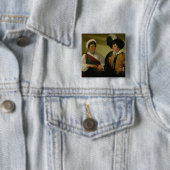 The Fortune Teller, c.1596-97 Vierkante Button 5,1 Cm (In situ)