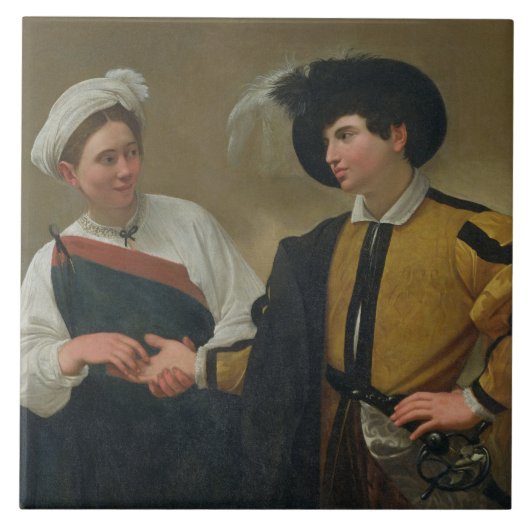 The Fortune Teller (La Buona Ventura), c.1594 Tegeltje (Voorkant)