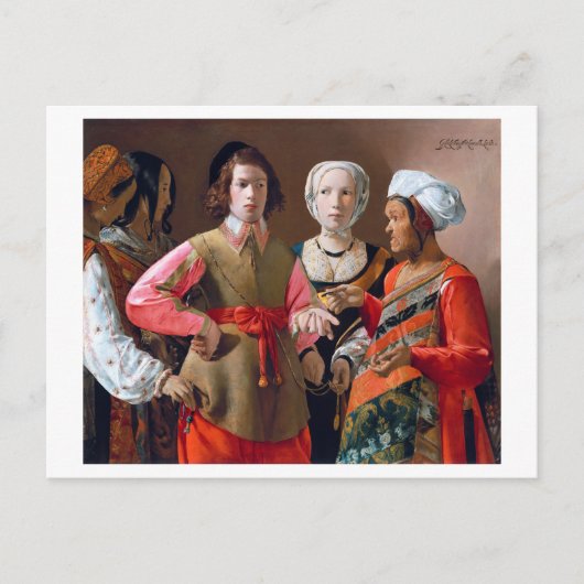 The Fortune Teller, La Tour Briefkaart (Voorkant)