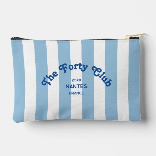 The Forty Club Blue Cabana Stripe 40th Birthday  Etui (Achterkant)