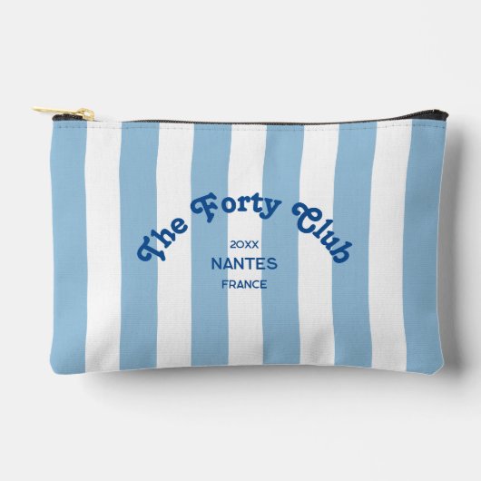 The Forty Club Blue Cabana Stripe 40th Birthday  Etui (Voorkant)