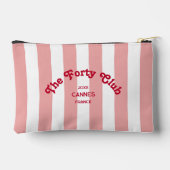 The Forty Club Pink Cabana Stripe 40th Birthday  Etui (Achterkant)