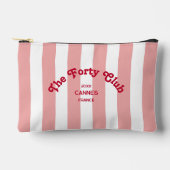 The Forty Club Pink Cabana Stripe 40th Birthday  Etui (Voorkant)