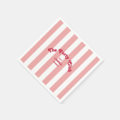 The Forty Club Pink Cabana Stripe 40th Birthday  Servet (Hoek)