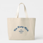 The Forty Club Retro Blue Custom Crest Grote Tote Bag (Achterkant)
