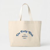 The Forty Club Retro Blue Custom Crest Grote Tote Bag (Voorkant)