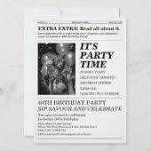 The Forty Times Newspaper 40th Birthday Party Kaart (Achterkant)