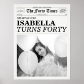 The Forty Times Newspaper 40th Birthday Poster (Voorkant)