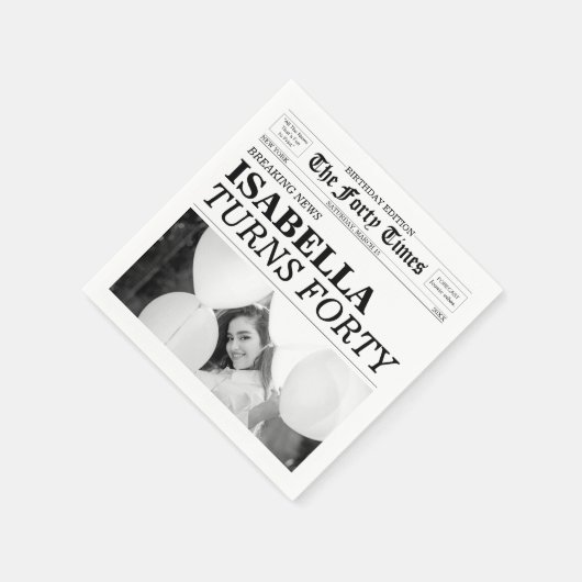 The Forty Times Newspaper 40th Birthday Servet (Hoek)