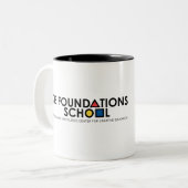 The Foundations School at CCE Mug Tweekleurige Koffiemok (Voorkant links)