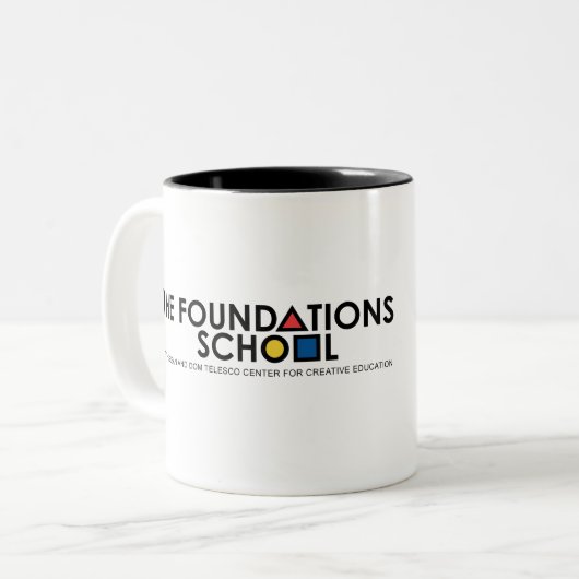 The Foundations School at CCE Mug Tweekleurige Koffiemok (Voorkant links)