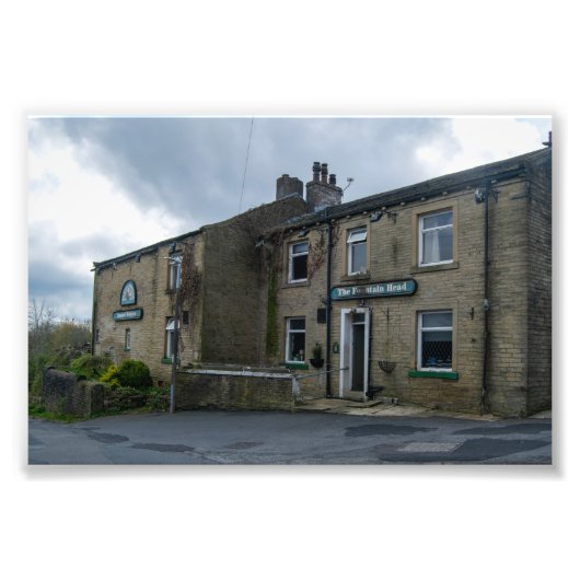 The Fountain Head Inn, Halifax Foto Afdruk (Voorkant)