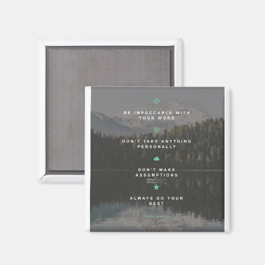 The four agreements magneet (Voorkant / Achterkant)