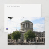 The Four Courts, Dublin, Ierland Briefkaart (Voorkant / Achterkant)